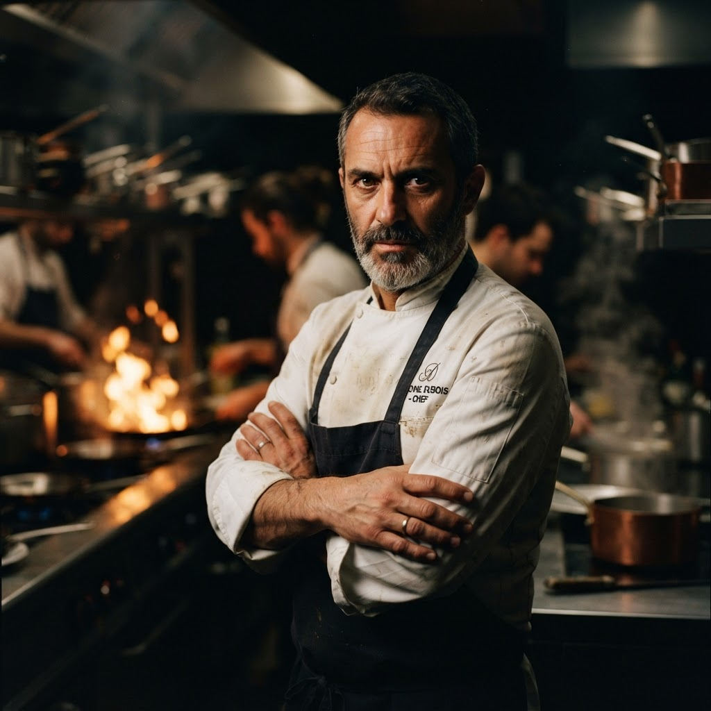 Chef Elias Marchetti in the Nocturne kitchen